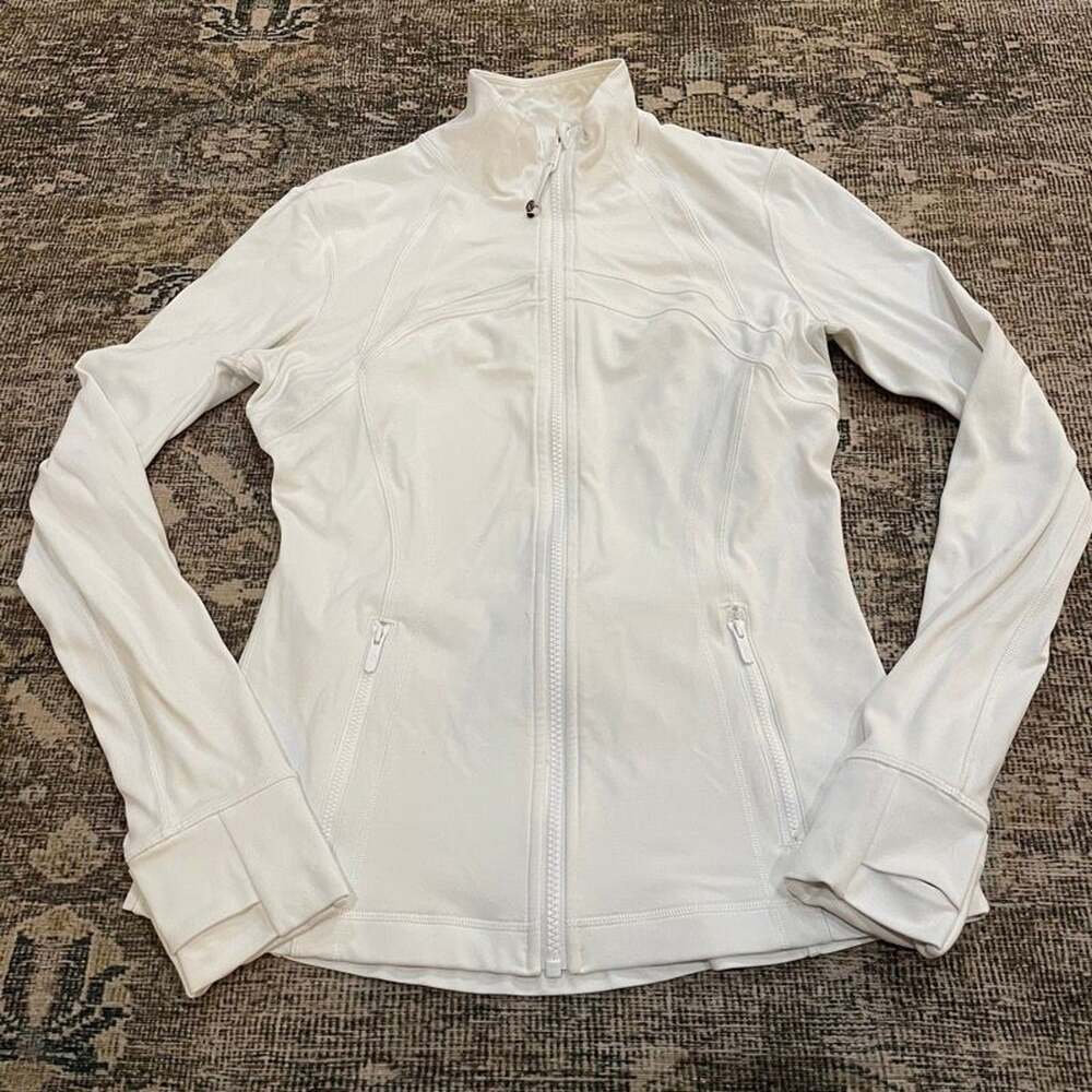 Lululemon Define Jacket White Full Zip Slim Fit Women's Size 8 Athletic